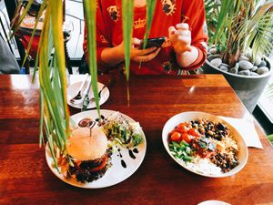 Loves this seat because i felt like eating in the nature!  at Vegetus 베제투스 in Seoul