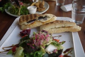 Pesto and cashew cream panini at Vegetus 베제투스 in Seoul