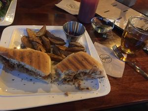 Bulgogi panini with fries at Vegetus 베제투스 in Seoul