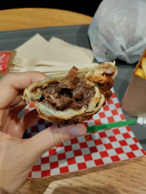 Yummy mushroom onion pastry at Veggie's World in Andorra La Vella