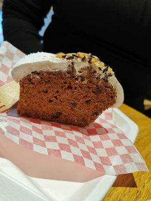 Carrot cake, truly delicious (the best I've had) at Veggie's World in Andorra La Vella