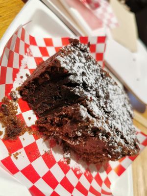 Brownie (really good and juicy) at Veggie's World in Andorra La Vella