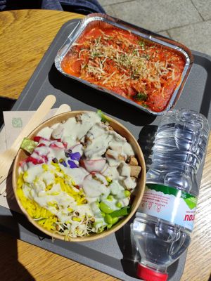 Buddha bowl and gnocchi (vegan) at Veggie's World in Andorra La Vella