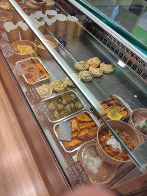 Menu selection at Veggie's World in Andorra La Vella