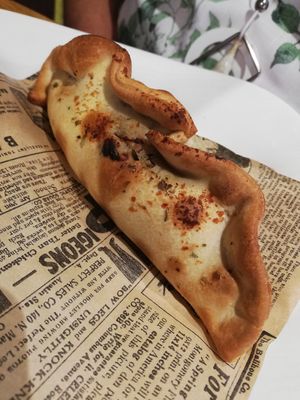 Empanada de xampis i nous at Veggie's World in Andorra La Vella