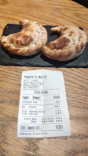 Empanadas at Veggie's World in Andorra La Vella