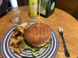 super delicious burger  at Veggie's World in Andorra La Vella