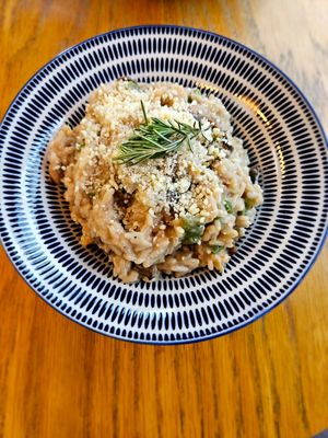 Mushroom risotto at Veggie's World in Andorra La Vella