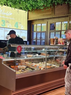 A vitrine at Veggie's World in Andorra La Vella