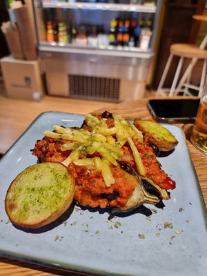 Beringela recheada at Veggie's World in Andorra La Vella