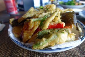 Vegetable tempura at Lazy Beach in Koh Rong