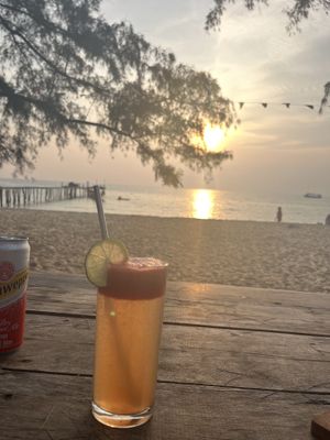 Lovely setting and fair few vegan options!  at Lazy Beach in Koh Rong