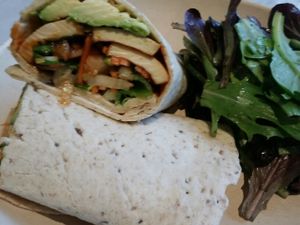 Thai dye wrap at Flower Child in Santa Monica