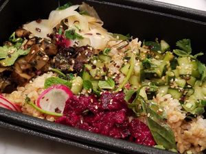 Vegan poke at Flower Child in Santa Monica