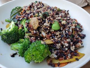 Forbidden rice at Flower Child in Santa Monica