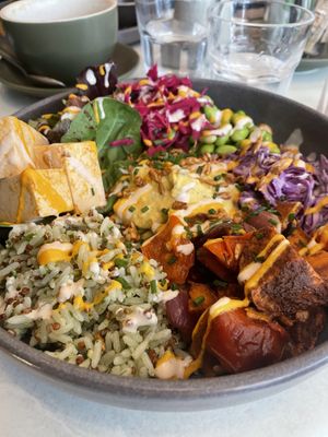 Buddha Bowl with tofu  at Haven in Tunbridge Wells