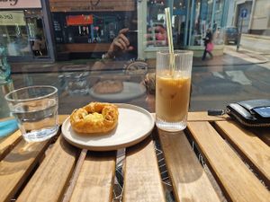 Custard Pastry, Iced Latte at Haven in Tunbridge Wells