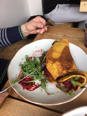 Chickpea omelette at Haven in Tunbridge Wells