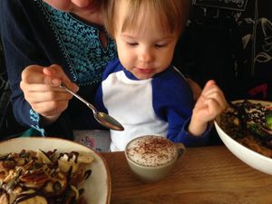 Delicious babycino at Haven in Tunbridge Wells