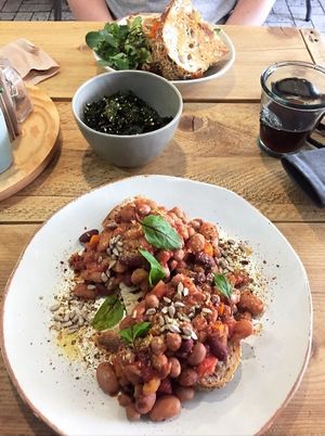 Plant Base Beans on Toast at Haven in Tunbridge Wells