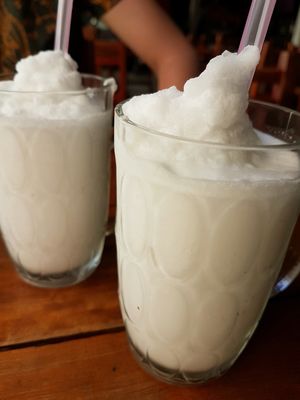 coconut shake at Number One Vegetarian in Bangkok
