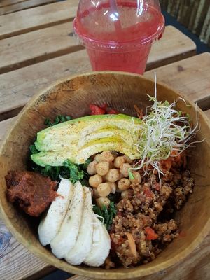 Jollof quinoa salad at Get Juiced in South West London