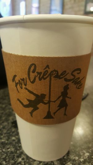Great vegan coffee options at For Crepes Sake in Lansing