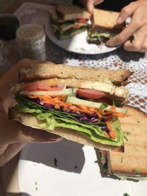 Tofu sandwich!! at PurEssence in Alvor