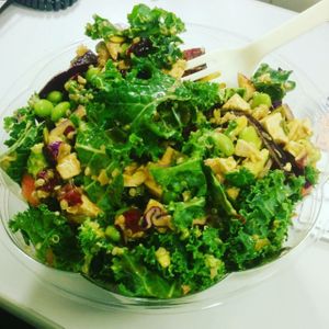 kale salad with tofu and veggies! at Hungry Guys Kitchen in Vancouver
