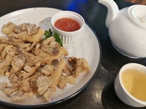 Deep fried mushrooms at Huong Viet in Footscray