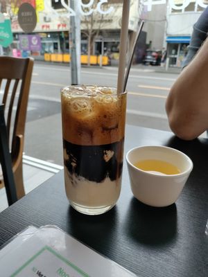 Vietnamese vegan iced coffee at Huong Viet in Footscray