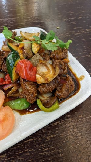 Sizzling Viet vegan beef at Huong Viet in Footscray