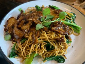 Noodles with crispy ‘duck'  at Huong Viet in Footscray