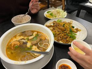Duck noodle and soup noodle   at Huong Viet in Footscray