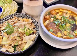 Hủ tiếu xào & bún riêu   at Huong Viet in Footscray