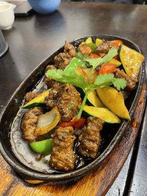 Sizzling beef  at Huong Viet in Footscray