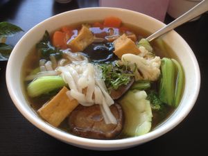 Popular Noodle Soup (But requested as no mock-meat, only vegetables & tofu.) at Huong Viet in Footscray