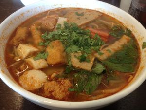 Spicy Lemongrass Soup ~ Medium Spice rating. at Huong Viet in Footscray