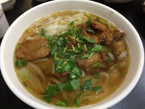 Pho with just mock chicken (no other mock meat - as requested) at Huong Viet in Footscray