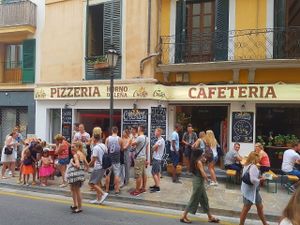 Small cosy place in the center of Palma de Mallorca, just a few meters from Placa Mayor at Crustys Pizzeria  in Mallorca