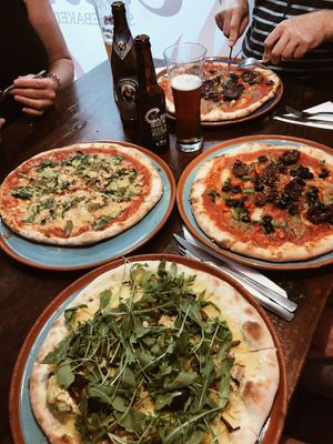 Vegan pizzas  at Crustys Pizzeria  in Mallorca