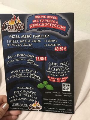 Offers at Crustys Pizzeria  in Mallorca