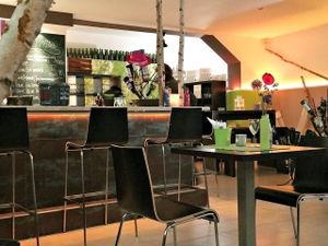 There is no outdoor seating, but indoors it´s nice too! at Marsim Bistrobarante in Mallorca