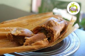 tamales at Bliss Tienda Vegana in Mazatlan