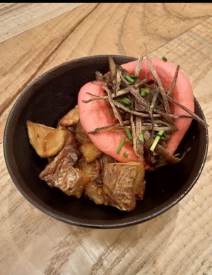 Pulled pork vegano at Roots in A Coruna