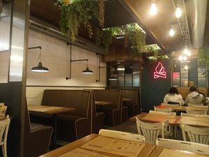 Inside at La Pepita Burger Bar in A Coruna