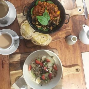 If there’s anything better than the Boston Beans, I challenge you to find it! at Jerf Whole Food Cafe in Lorn