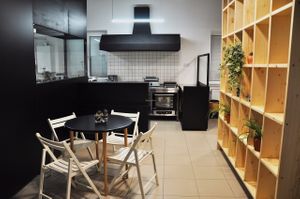 Black & white style at Vegano Hooligano in Ivano-frankivsk