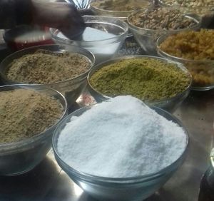 Toppings  at Sorghum Porridge - Food Stall in Tunis