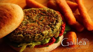 Vegan burger by Galilea at Galilea in Buenos Aires